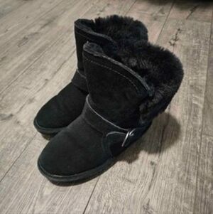 Black Suede Boots Size 2 Kids E & O Boots